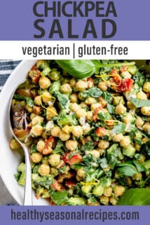 Chickpea Salad text overlay