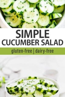 Simple Cucumber Salad text overlay