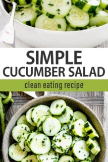 Simple Cucumber Salad text overlay