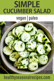 Simple Cucumber Salad text overlay