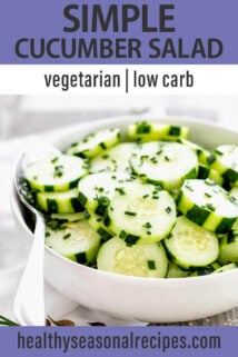 Simple Cucumber Salad text overlay