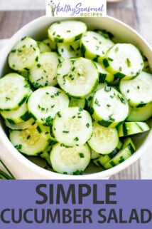 Simple Cucumber Salad text overlay