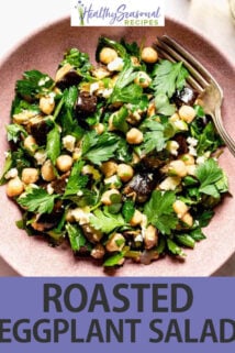 Roasted Eggplant Salad text overlay