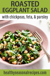 Roasted Eggplant Salad text overlay