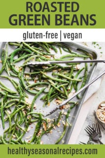 Roasted Green Beans with Almonds text overlay