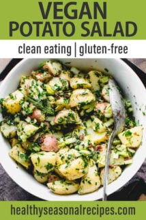 vegan potato salad text overlay