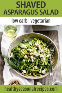 Shaved Asparagus Salad text overlay