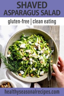 Shaved Asparagus Salad text overlay