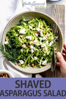 Shaved Asparagus Salad text overlay