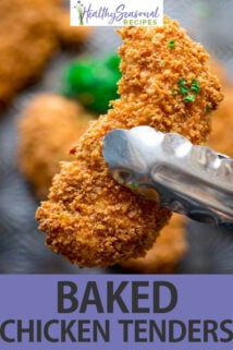 Baked Chicken Tenders text overlay