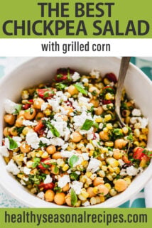 Corn Chickpea Salad text overlay