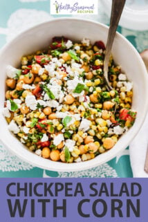 Corn Chickpea Salad text overlay