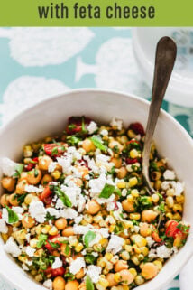 Corn Chickpea Salad text overlay