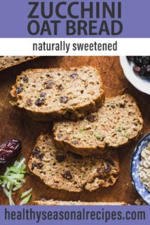 zucchini oat bread text overlay