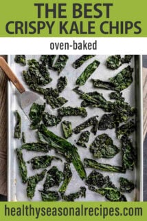 kale chips pan text overlay