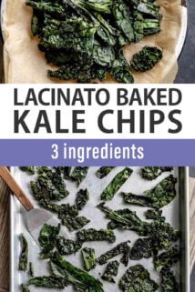 kale chips collage text overlay