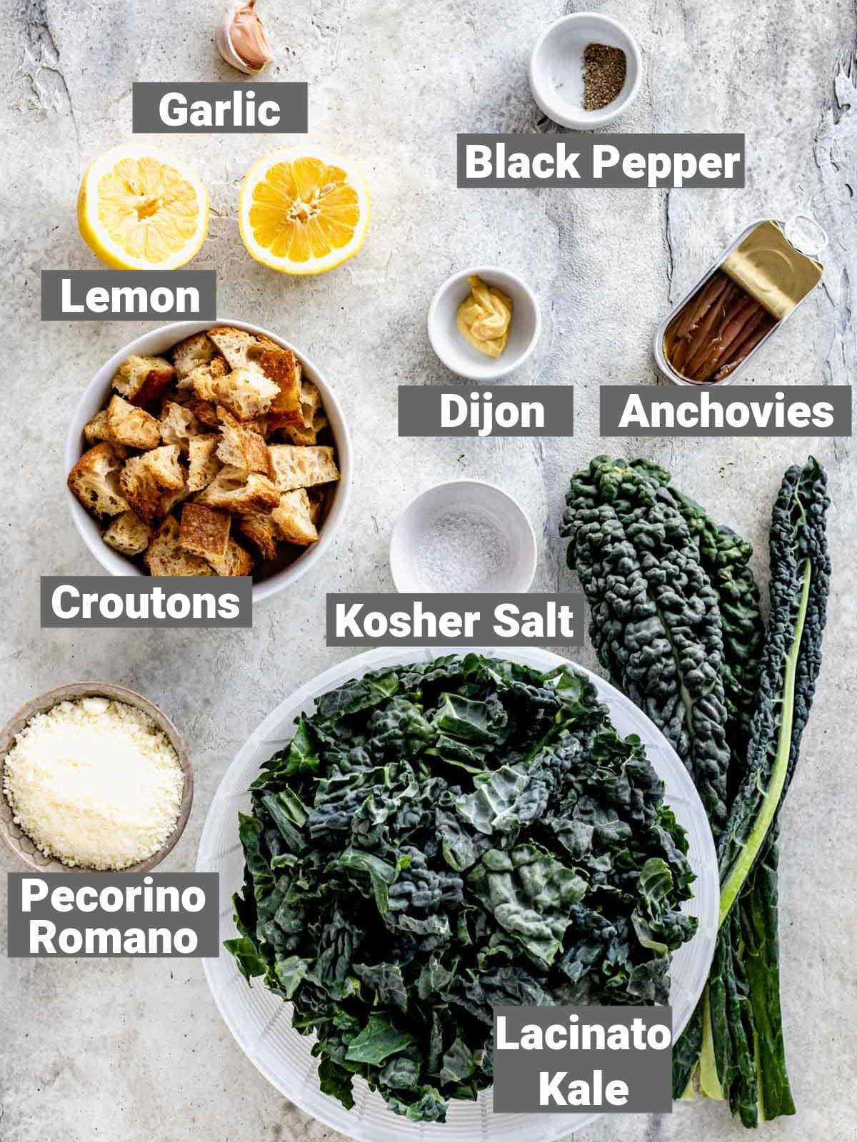 ingredients with labels