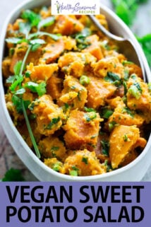 Sweet Potato Salad text overlay