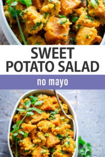 Sweet Potato Salad text overlay
