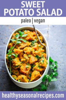 Sweet Potato Salad text overlay