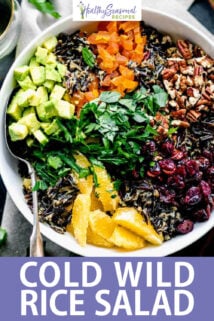 wild rice salad text overlay