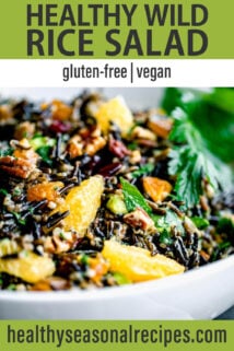 wild rice salad text overlay
