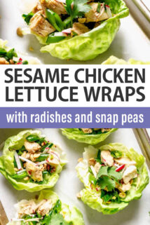 chicken salad lettuce wraps text overlay