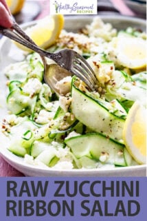 zucchini ribbon salad feta and hazelnuts