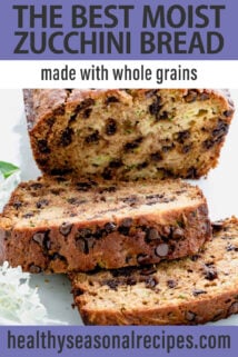 chocolate chip zucchini bread text overlay