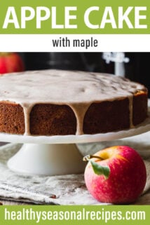 apple cake with text overlay
