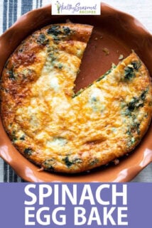 spinach egg bake text overlay