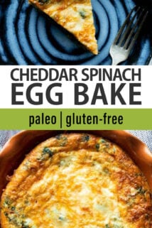 spinach egg bake text overlay