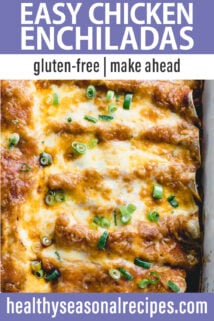 chicken enchiladas text overlay