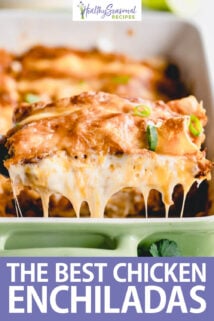 chicken enchiladas text overlay