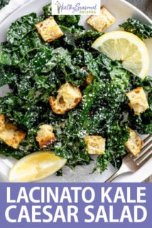Lacinato Kale Caesar Salad text overlay