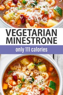 minestrone soup text overlay