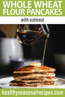 oatmeal pancakes text overlay