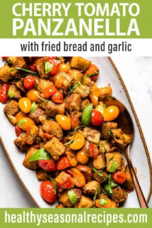 Cherry Tomato Panzanella text overlay
