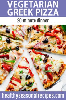 Greek Pizza text overlay