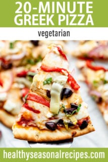 Greek Pizza text overlay