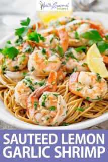 Lemon Garlic Shrimp text overlay