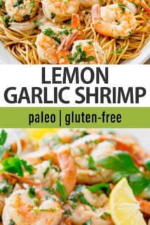 Lemon Garlic Shrimp text overlay
