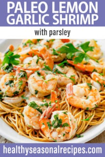 Lemon Garlic Shrimp text overlay