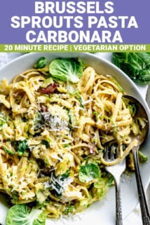 brussels pasta photo with text overlay