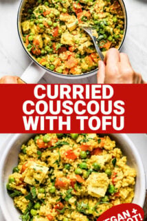 couscous collage with text overlay