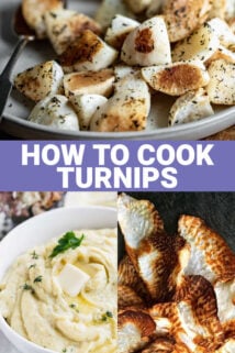 collage of turnip recipes