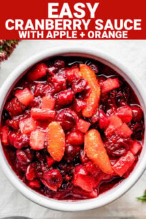 cranberry sauce with orange with text