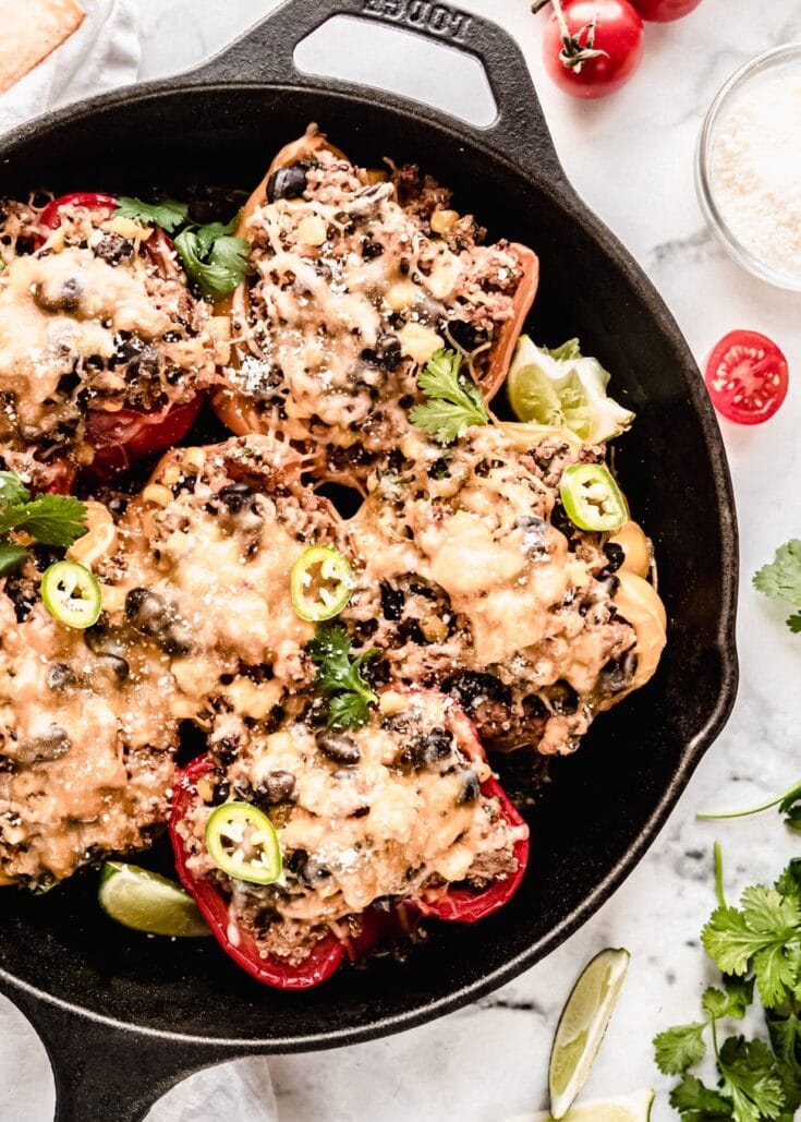 mexican quinoa stuffed peppers