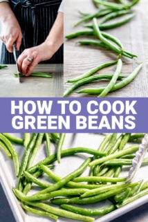 collage of green bean photos with text overlay