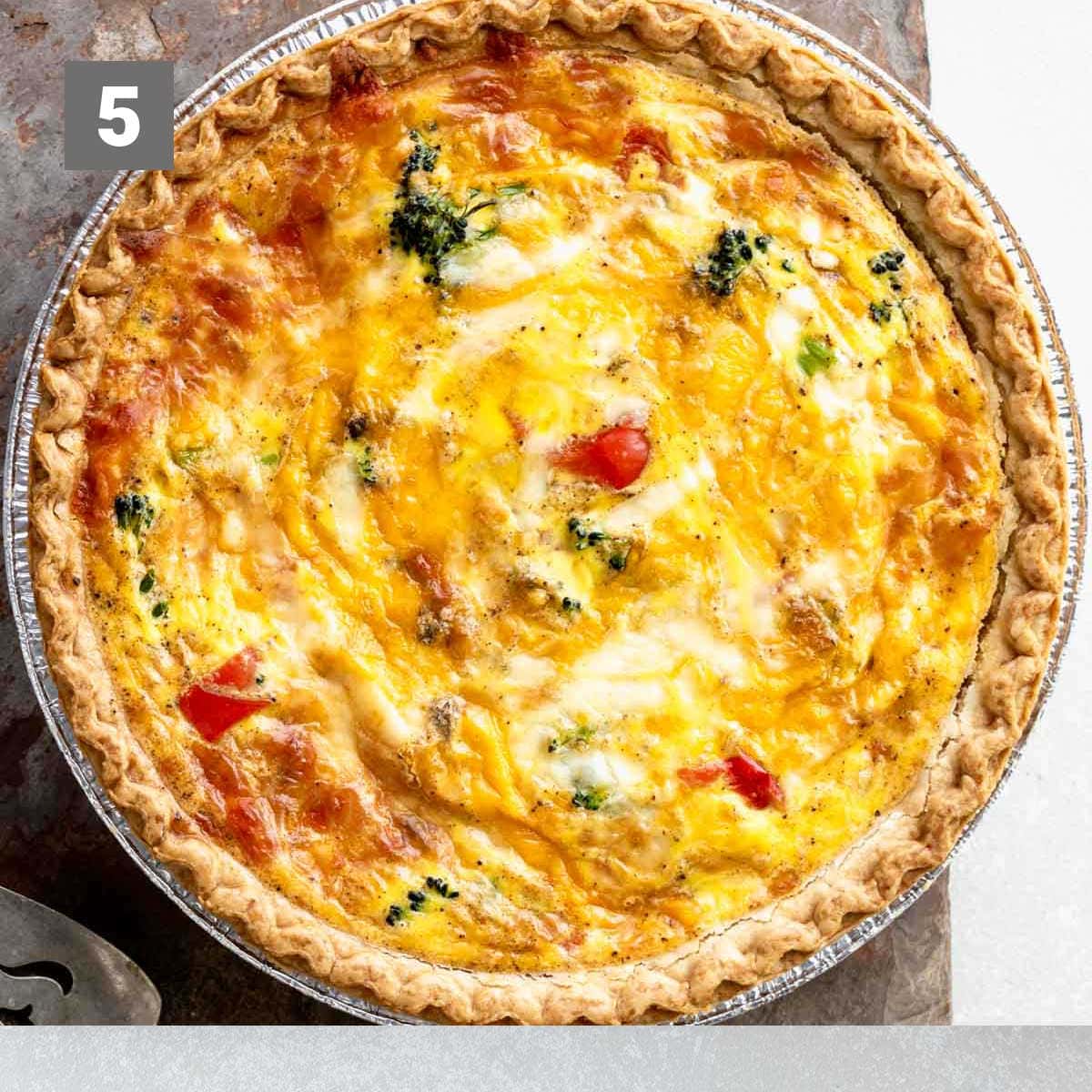 vegetable quiche step 5